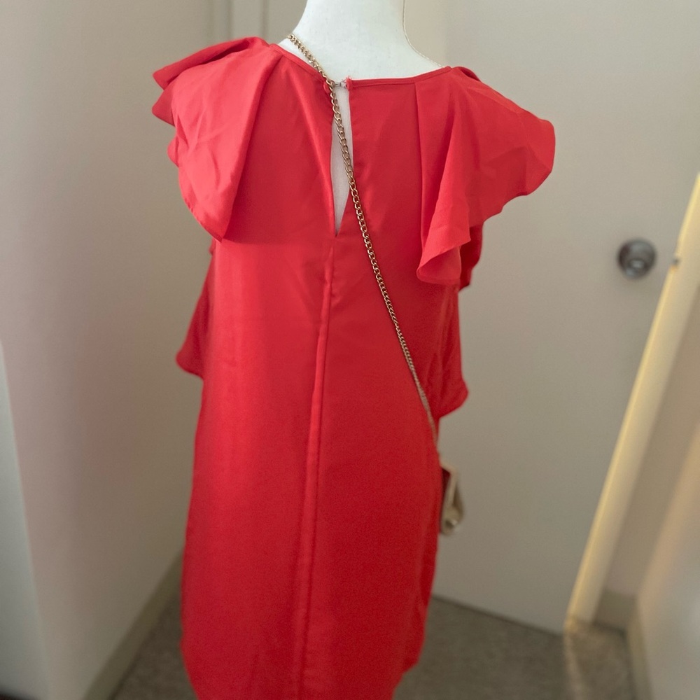 ✨ **Fun Ruffled orange Dress** ✨ - Picture 4 of 4
